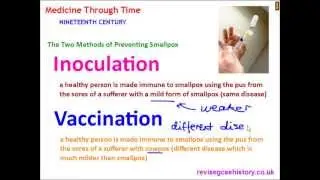 Medicine Through Time - Nineteenth Century - Edward Jenner and Vaccination