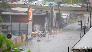 Train plows through flood water. via 4GIFs.com