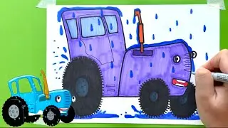 Sticker Challenge 🌧 I Put a Purple Tractor in the RAIN