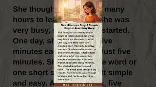 Five Minutes a Day A Simple English Learning Story