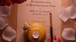ASMR Fancy & Weird Vintage Menu from 1911 (& ear brushing)