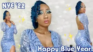 Another BLUE YEAR! | NYE 2022 Blue Glam Makeup Tutorial