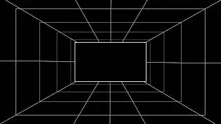 4K White Rectangle Shape Tunnel Infinite Loop Animation  Black Background  Seamless Motion Graphics