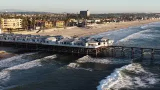 Crystal Pier Drone 4K - Pacific Beach, San Diego