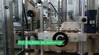 Yogurt cups overcaps capping machine, Plastic container resealable lids applicator