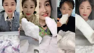 ASMR ICE EATING || FREEZER FROST ICE EATING || SATISFYING SQUEAKY SOFT CRUNCHY ICE BITES ASMR🧊