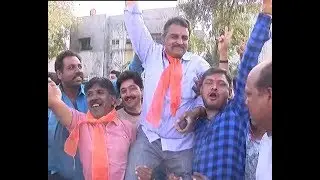 Gujarat Civic Election Result 2018: BJP workers CELEBRATE in Rajkot; BJP leads on 22, Cong 17