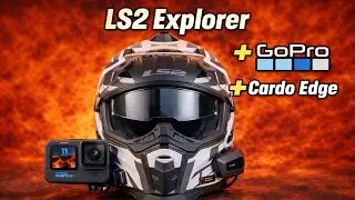 LS2 Explorer + GoPro + Cardo + Chinmount #ls2helmets #gopro #cardosystems #chinmount #packtalk