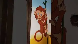 Easy monkey drawing #youtubeshorts ##monkeyvideo #shortsfeed #kidsartlearning #artsworld