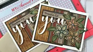 Boho Flowers Autumn Card with Misti Technique