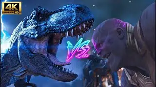 T Rex vs Thanos: The Battle Beyond Infinity | T Rex Invasion of Titan  | Jurassic World vs Marvel