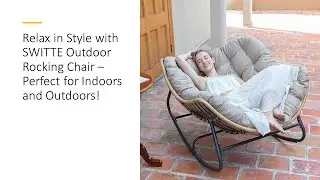 Relax in Style with SWITTE Outdoor Rocking Chair &ndash; Perfect for Indoors and Outdoors!