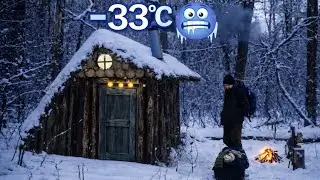 Warm Winter Life | Hidden Forest Log Cabin Winter Survival