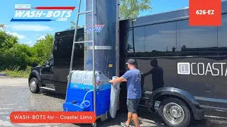 Washing a Bus with Wash-Bots - Coastal LImo