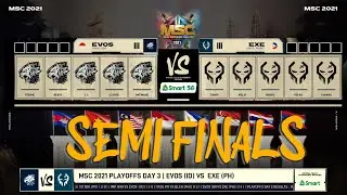 EVOS (ID) VS EXE (PH) Games 1-4 | MSC2021 SEMI FINALS | MLBB | 1080P