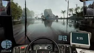 Bus Simulator 21 PC Gameplay trying the Scania Electric Bus and Rain effects