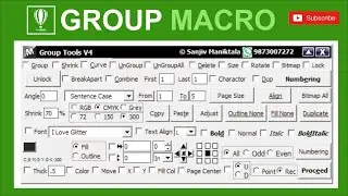 Work with Group Coreldraw Amazing Macro || Must Watch || Shashi Rahi
