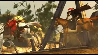 Dynasty Warriors - Sun Quan jump Xiao Shi Bridge (Japanese)