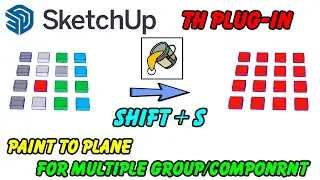 Paint To Plane - Plugin for Sketchup