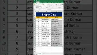 Excel First Letter Capital☺️| Proper Case in Excel #shorts #exceltips