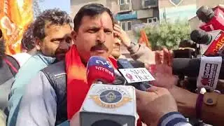 Protest by Rashtriya Bajrang Dal  against Pakistan, Burns Flag