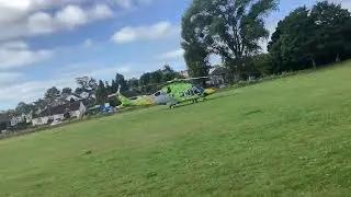 BLOOPER DUE TO HOSPITAL PORTERS NOT READY HLE10E Gama Aviation LTD AW169 G-PICU engine start