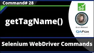 getTagName() Command - Selenium WebDriver
