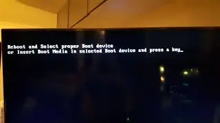 Как исправить reboot and select proper boot device