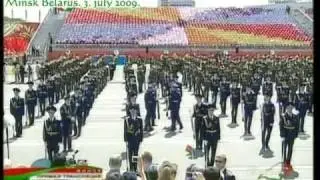 Military parad Minsk Belarus 3. July 2009. Military drill part 1.