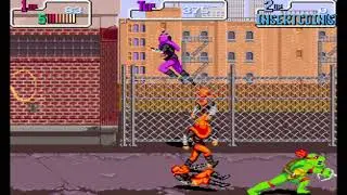 TMNT Turtles In Time (ARCADE) Raphael Gameplay