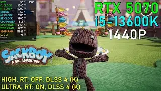 Sackboy A Big Adventure: RTX 5070 OC | Ultra, RT, DLSS 4 - 1440P