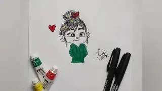 Easy Drawing of vanellope / wreck it Ralph