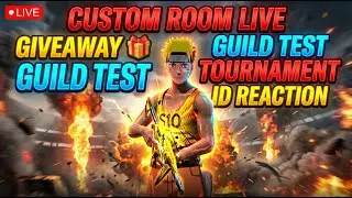 🔥 FREE FIRE LIVE 🔴 | CUSTOM ROOMS + GIVEAWAY | GUILD TEST TODAY | JOIN QUICK 😱 | Gaming Arjun