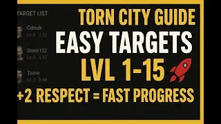 Torn City Guide &ndash; Easy Targets Until Level 15