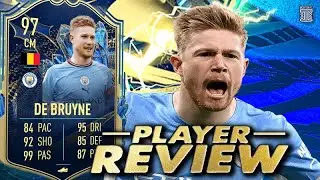 97 TEAM OF THE SEASON DE BRUYNE PLAYER REVIEW! - TOTS - FIFA 23 Ultimate Team