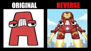 Reverse Alphabet Lore But They Iron Man (A-Z...) - All Alphabet Lore Meme Animation - TD Rainbow