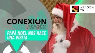 Papá Noel visita el plató de Conexión Aragón