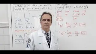 MISTURA DE SOLUÇÕES COM SOLUTOS DIFERENTES COM REAÇÃO QUÍMICA