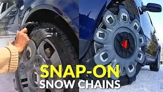 Snap-On Snow Chains Install In 60 Seconds
