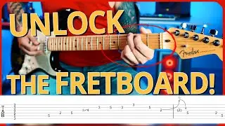 Play Major PENTATONIC Licks Over EVERY Chord with THIS piece! (CAGED System Lesson)
