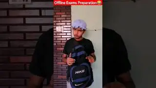 Offline Exams Preparation😂🤞 #funny #youtubeshorts #alivlogsbk