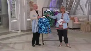 Denim & Co. Perfect Jersey Printed Long Sleeve V-Neck Top on QVC