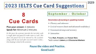 Most ask IELTS Speaking cue cards for September-October #ielts