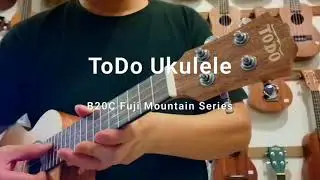 ToDo Ukulele Concert Size UTD-B20C Fuji Mountain Series Solid Top Ukulele @ukulele101 Malaysia