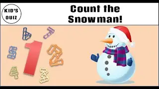 Brain Development 2-5 Years Old English Quiz - Counting Practice (Snowman) [Easy]