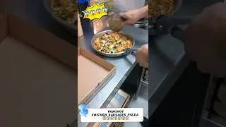 Dominos chicken sausages pizza 🔥🔥🔥🔥🔥#viral #shortsview #dominos #explore #views #food
