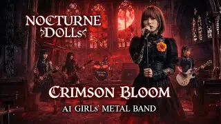 AIガールズロックバンド NOCTURNE DOLLs 「CRIMSON BLOOM（SUNO V5 Remaster）」【MV】ノクターンドールズ 音羽ぽんすけ metal rock