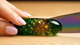 Cutting Glass Vegetables… This Sound Is Too Clean 🔪✨🍅🌶️🌽🥒🍆🧄#GlassVegetableASMR##GlassCutting#viral 