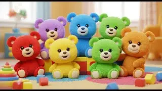 Six Little Toy Teddy Bears Cuddle Cuddle | Sweet Bedtime Song & Counting Rhyme