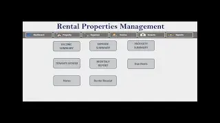 Rental Property Management in Excel Software